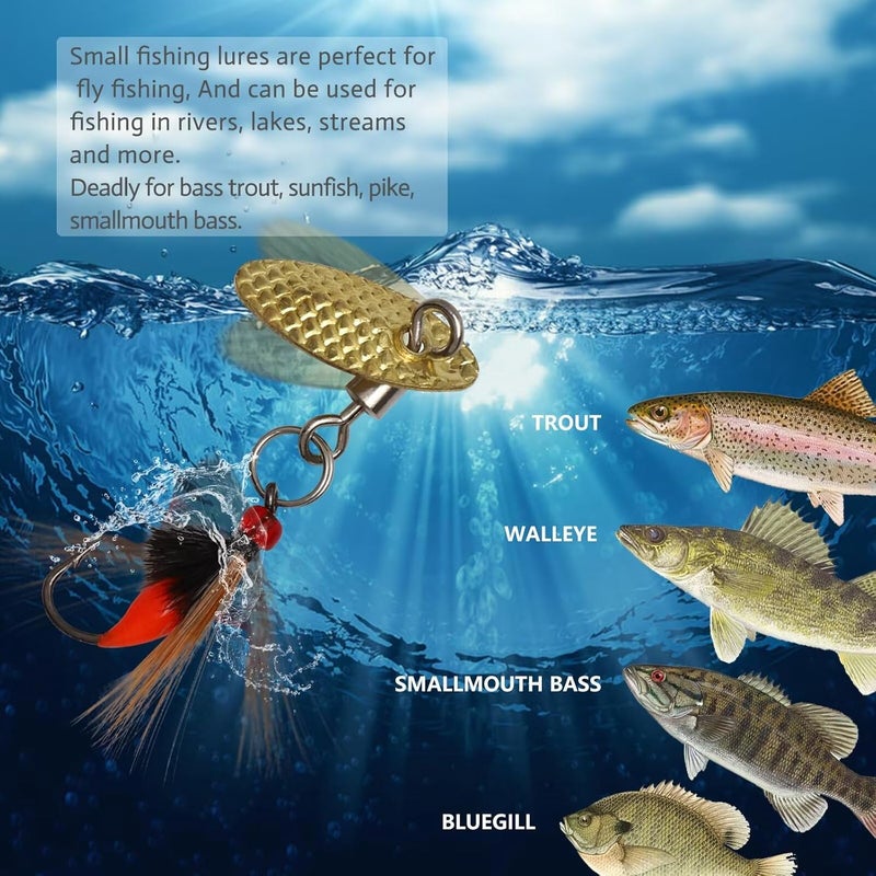 Dovesun Fly Fishing Lures Fly Fishing Flies Wet Fishing Flies Fishing Lures Fishing Spinner for Bass Sunfish Pike Trout 5PCS/10PCS - Image 2